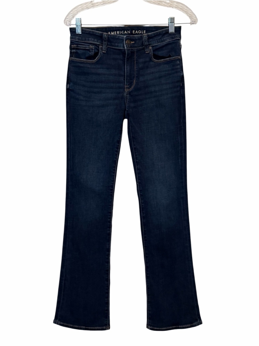 American Eagle Womens Size 2 High Rise Skinny Kick Stretch Denim Jeans Western